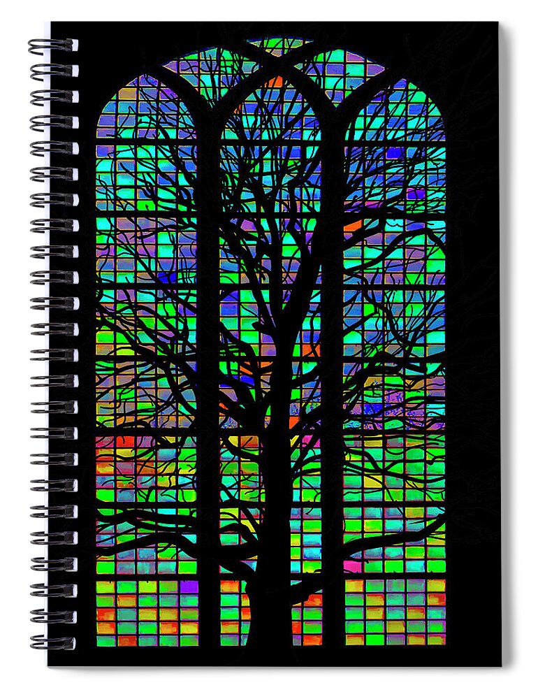 Photography Spiral Notebook featuring the photograph Stained Glass Silhouette by Paul Wear