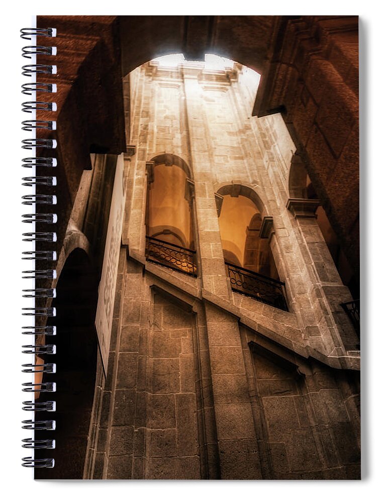 Staircase Spiral Notebook featuring the photograph Staircase of the bell tower by Micah Offman