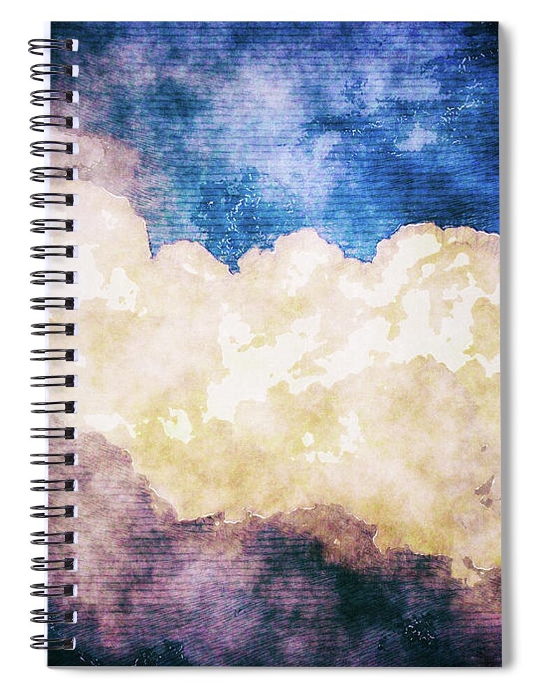Star Spiral Notebook featuring the digital art Star in Sky by Phil Perkins