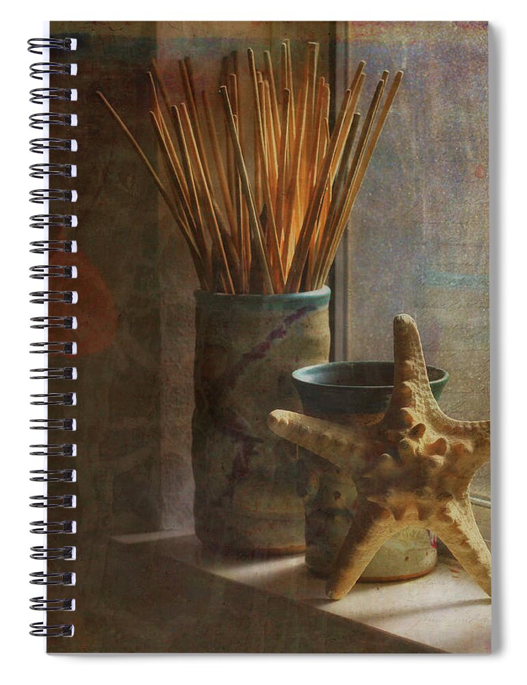 Start Light Spiral Notebook featuring the mixed media Star Light by Kandy Hurley