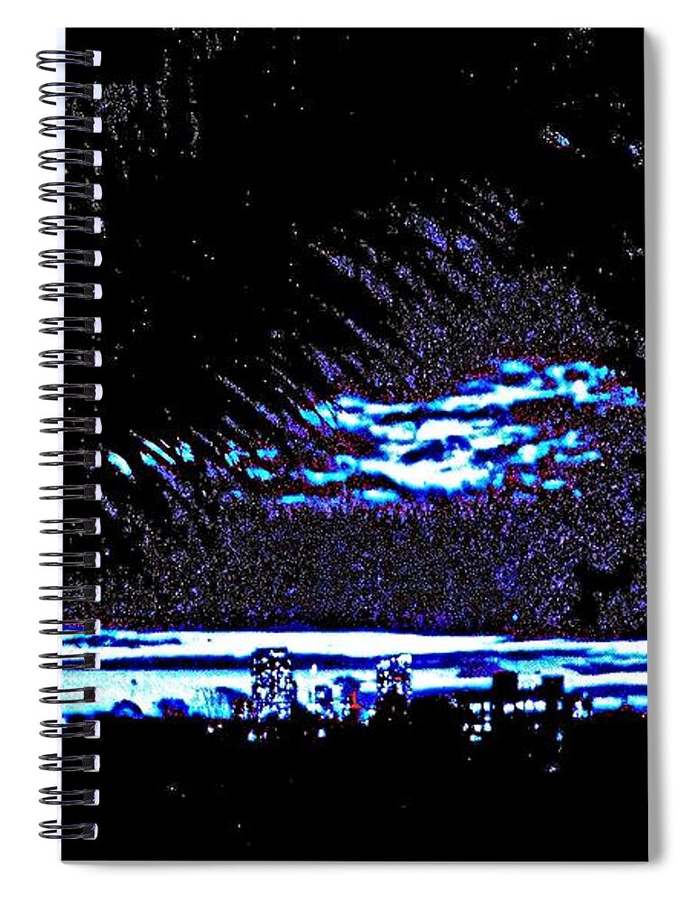 Stars Spiral Notebook featuring the photograph Star Shower Over Sydney - Night Photography by VIVA Anderson