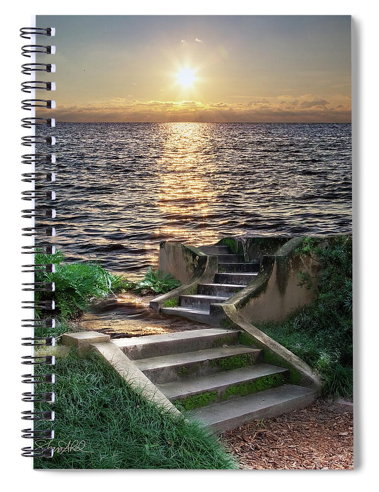 Water Spiral Notebook featuring the photograph Stare Into the Sea by Shara Abel