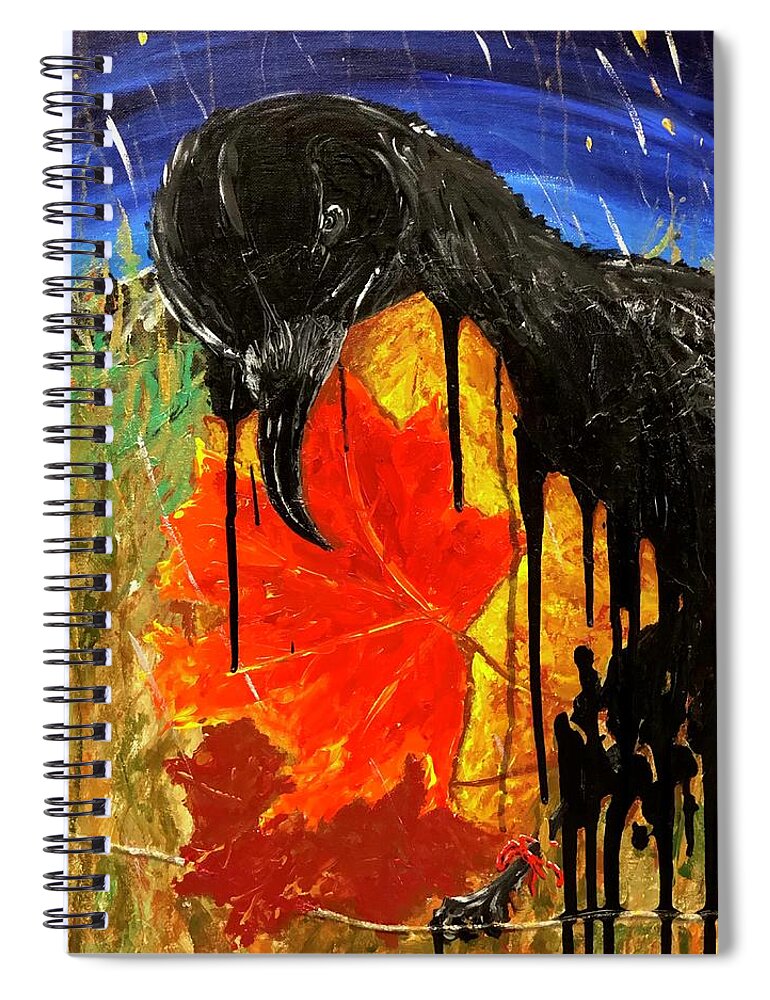 Birds Spiral Notebook featuring the painting Starfall by Bethany Beeler