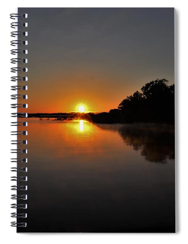 Sunrise Spiral Notebook featuring the photograph Starring A Lake Sunrise by Ed Williams