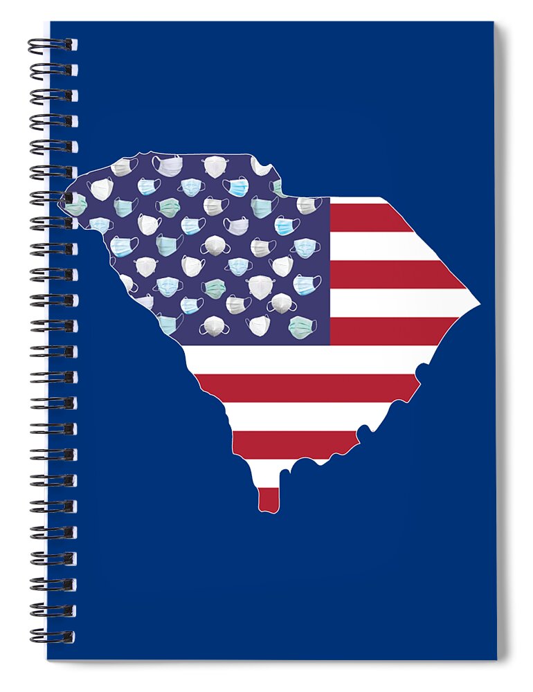 Digital Spiral Notebook featuring the digital art State of South Carolina by Fei A