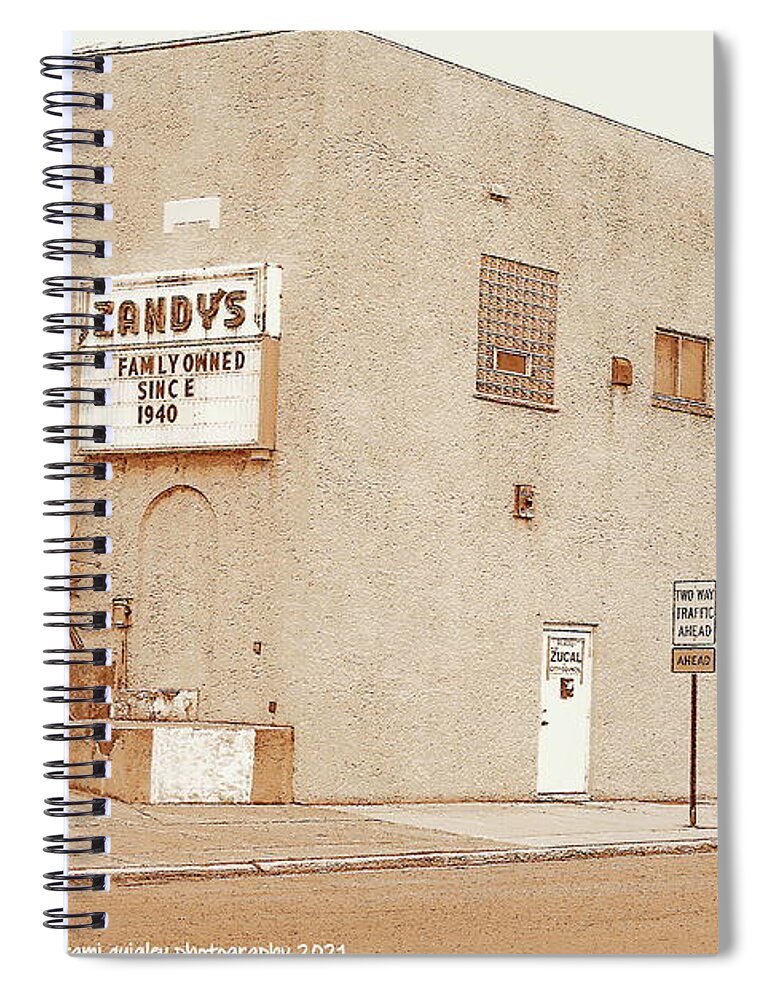 Sepia Spiral Notebook featuring the photograph Steakin' Out The South Side by Tami Quigley