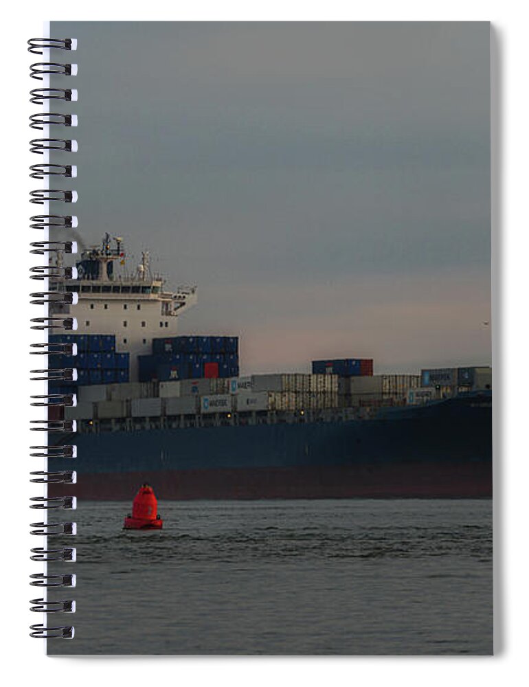 Hyundai Tianjin Spiral Notebook featuring the photograph Steaming into Charleston - Diesel Smoke by Dale Powell