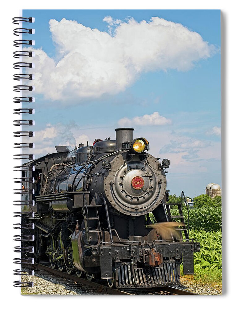 Train Spiral Notebook featuring the photograph Strasburg Locomotive by Barry Wills