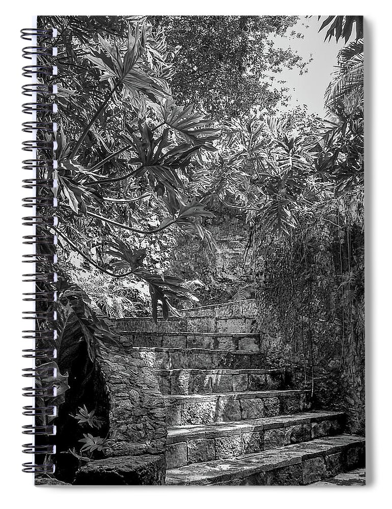 Chichen Itza Spiral Notebook featuring the photograph Steps Near Cenote Chichen Itza by Frank Mari