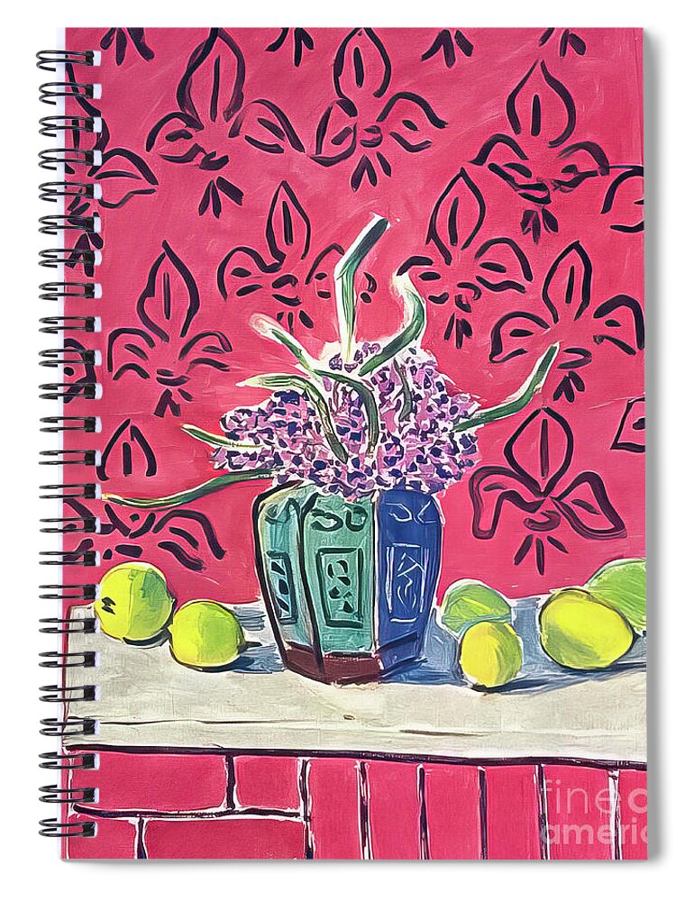 Still Life Spiral Notebook featuring the painting Still Life With Lemons by Henri Matisse 1943 by Henri Matisse