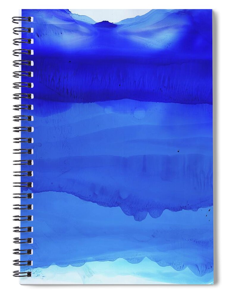 Abstract Spiral Notebook featuring the painting Still Waters by Christy Sawyer