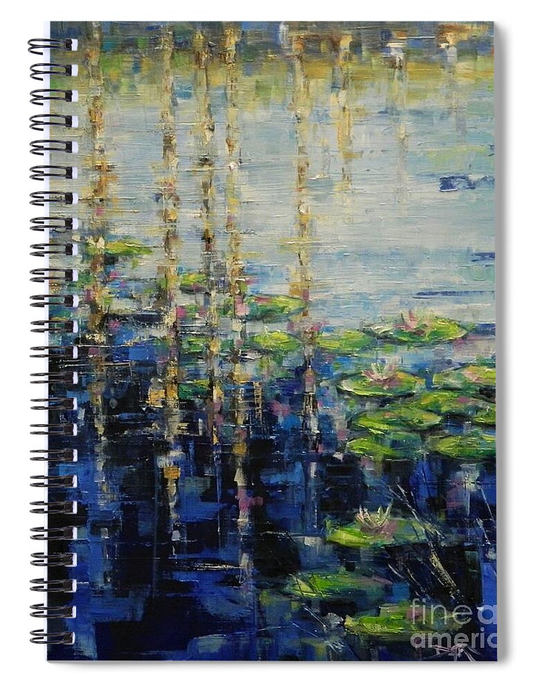 Monet Spiral Notebook featuring the painting Still Waters Run Deep by Dan Campbell