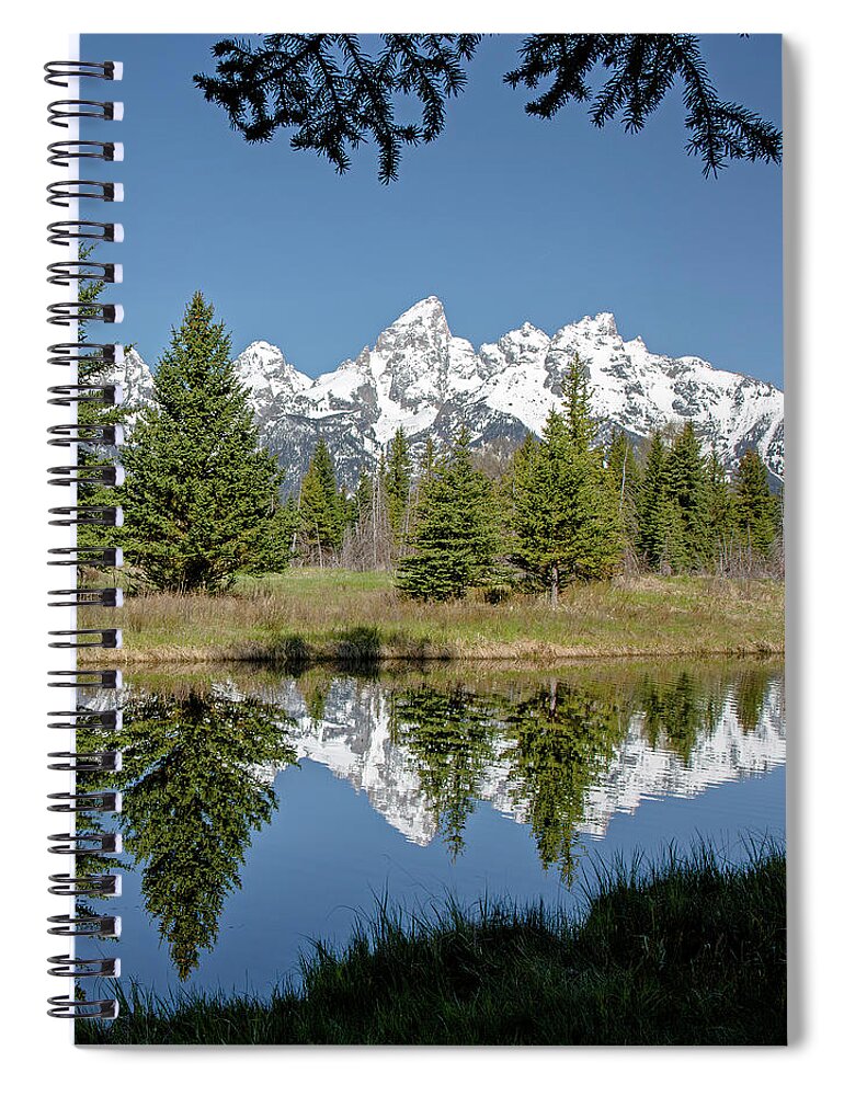 Grand Teton National Park Spiral Notebook featuring the photograph Stillness in the Tetons by Jack Bell