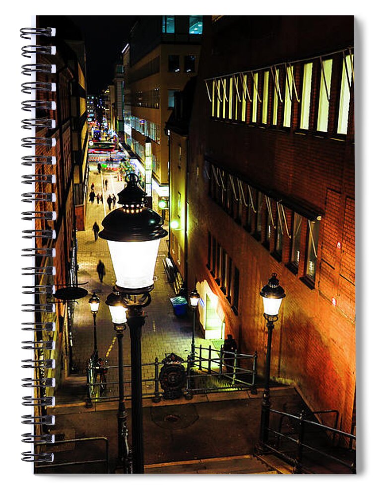 Europe Spiral Notebook featuring the photograph Stockholm steps by Alexander Farnsworth