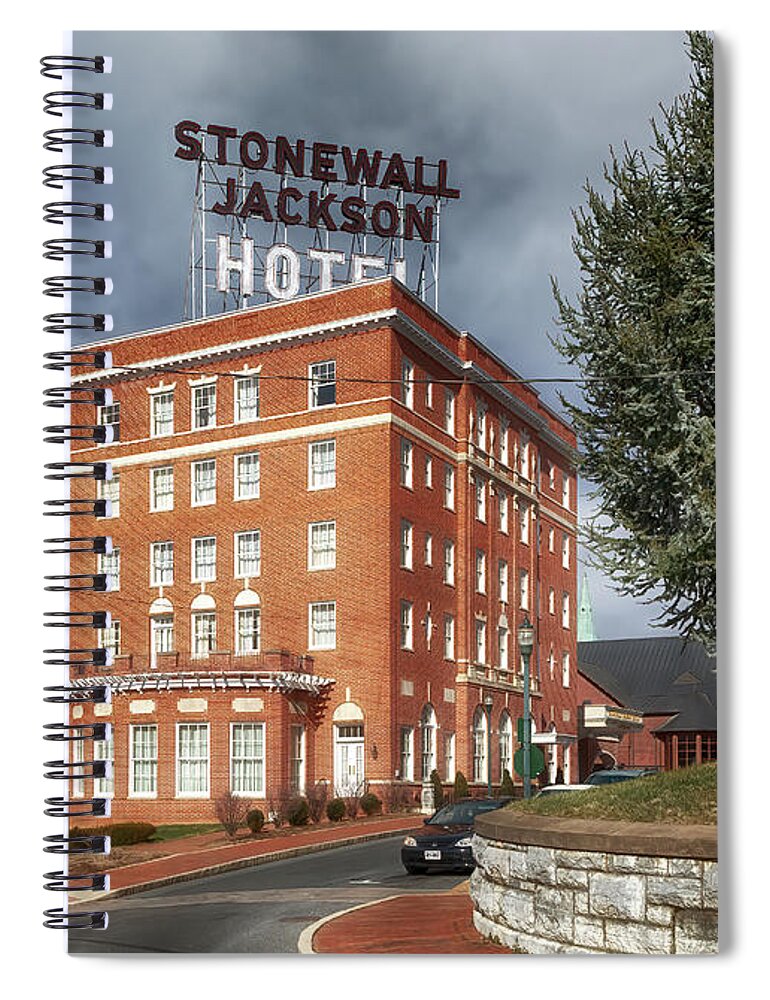 Staunton Spiral Notebook featuring the photograph Stonewall Jackson Hotel - Staunton Virginia by Susan Rissi Tregoning