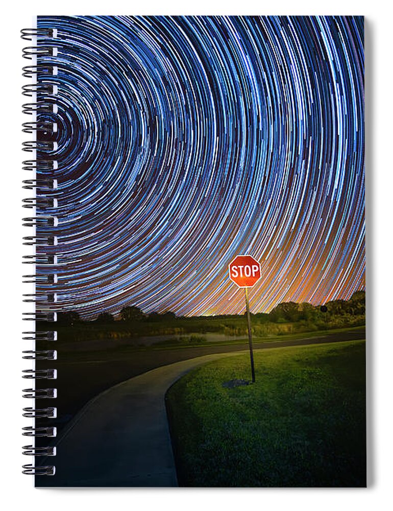 Stars Spiral Notebook featuring the photograph Stop for the Stars by Mark Andrew Thomas