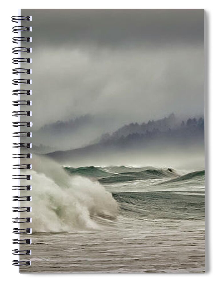 Beach Spiral Notebook featuring the photograph Storm At Patricks Point by Robert Woodward