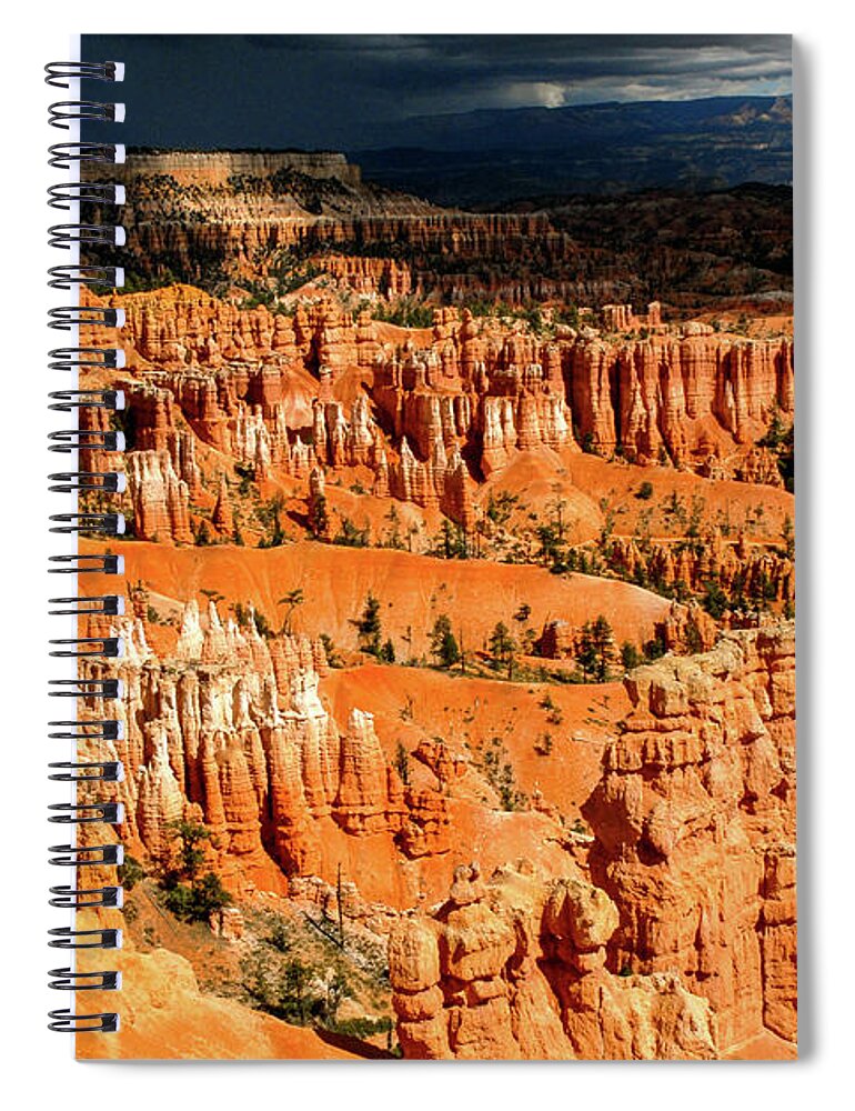 Bryce Spiral Notebook featuring the photograph Distant Thunder - Bryce Canyon National Park. Utah by Earth And Spirit