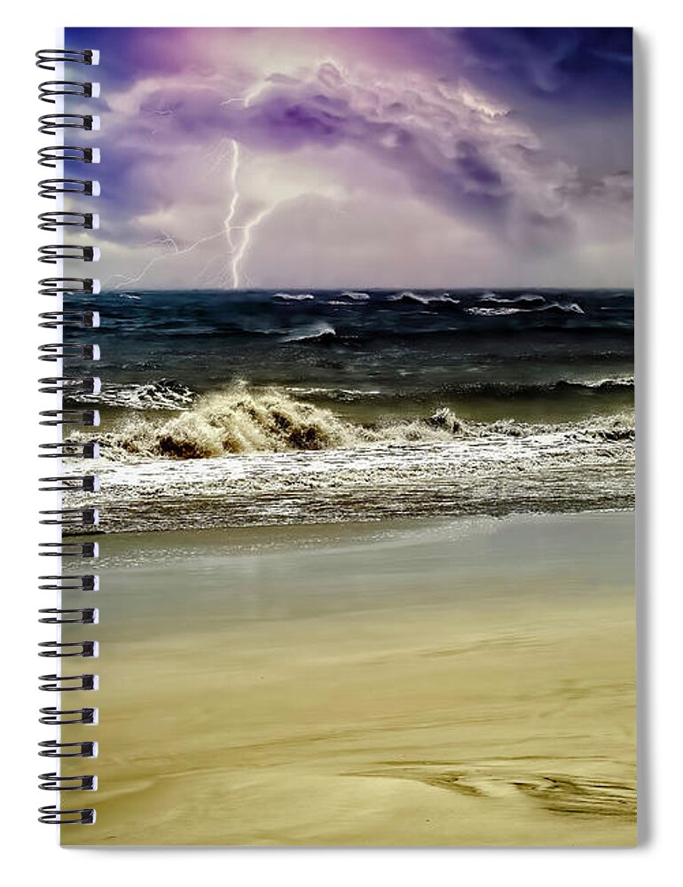 Beaches Spiral Notebook featuring the photograph Storm Incoming by DB Hayes