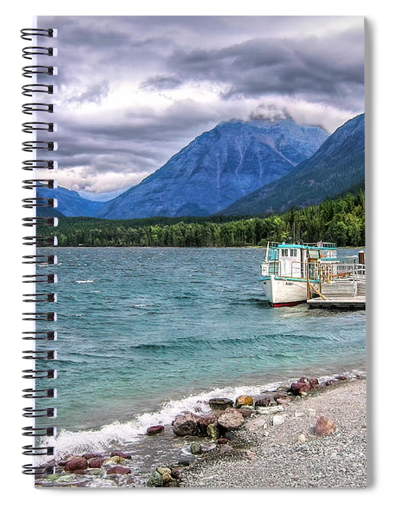 Lake Mcdonald Spiral Notebook featuring the photograph Storm on Lake McDonald by Ginger Stein