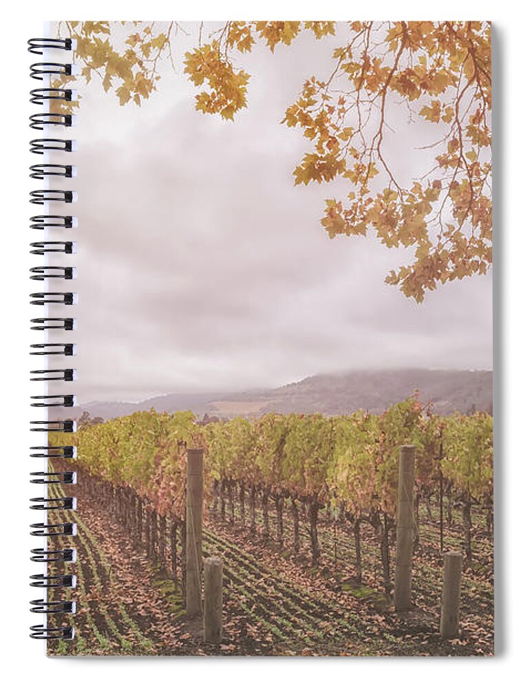 Season Spiral Notebook featuring the photograph Storm Over Vines by Jonathan Nguyen