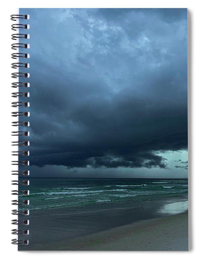 Storm Spiral Notebook featuring the photograph Stormy seas by Jamie Tyler