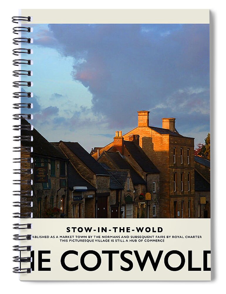 Stow-in-the-wold Spiral Notebook featuring the photograph Stow Cream Railway Poster by Brian Watt
