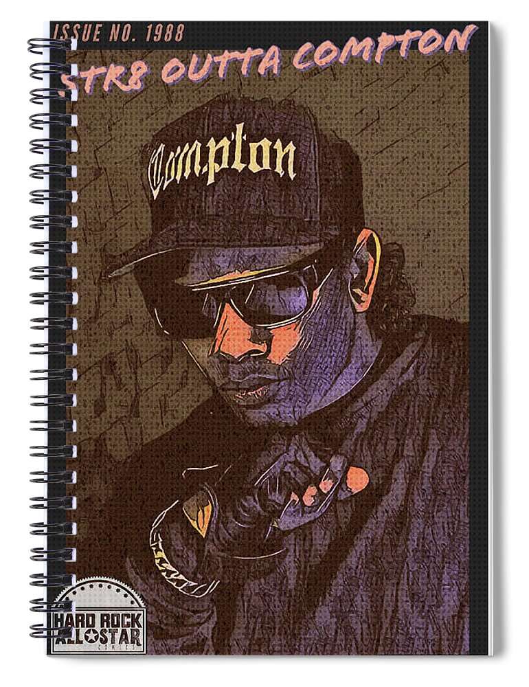 Straight Outta Compton Spiral Notebook featuring the digital art Str8 Outta Compton Issue No. 1988 by Christina Rick