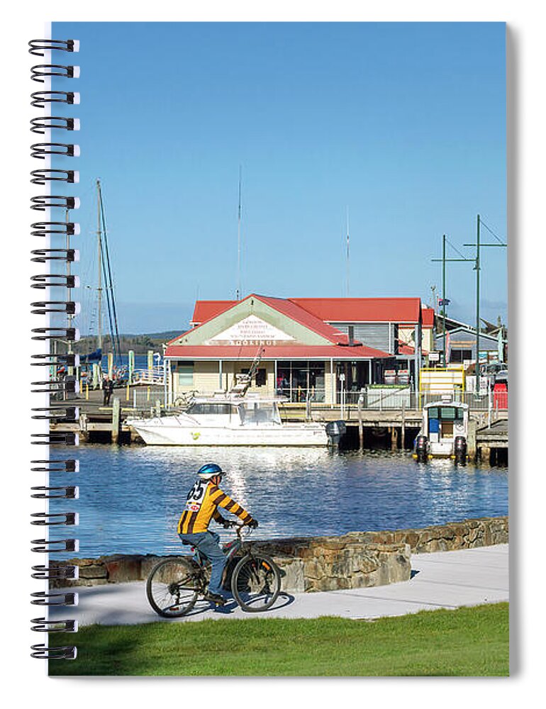 Strahan Spiral Notebook featuring the photograph Strahan, Tasmania, Australia by Elaine Teague
