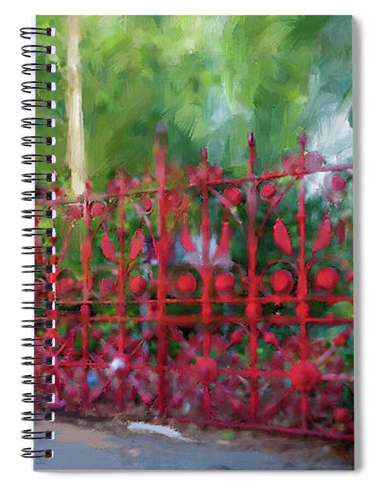  Spiral Notebook featuring the painting Strawberry Fields by Donald Pavlica