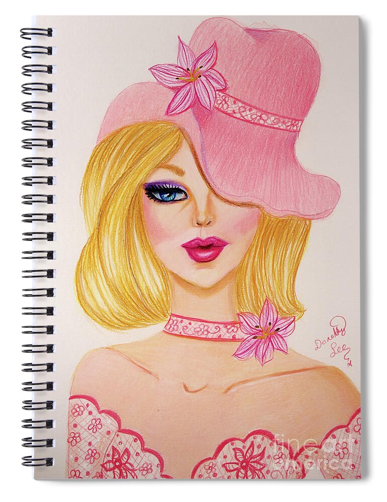 Fine Art Spiral Notebook featuring the painting Strawberry Pop Tart by Dorothy Lee