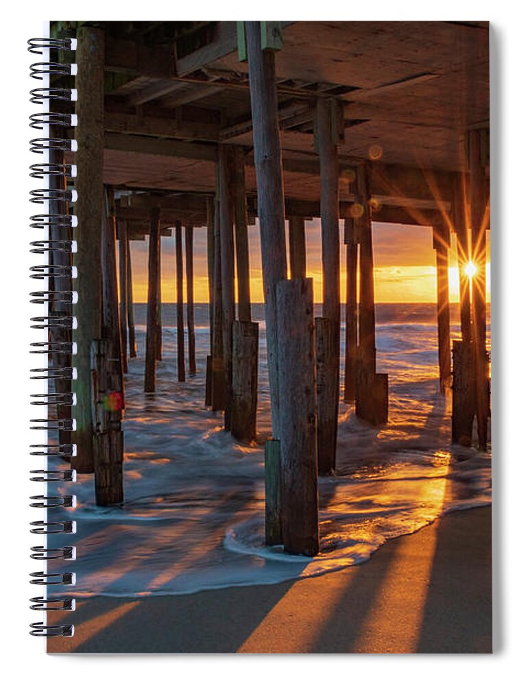 North America Spiral Notebook featuring the photograph Streaks of Light by Melissa Southern