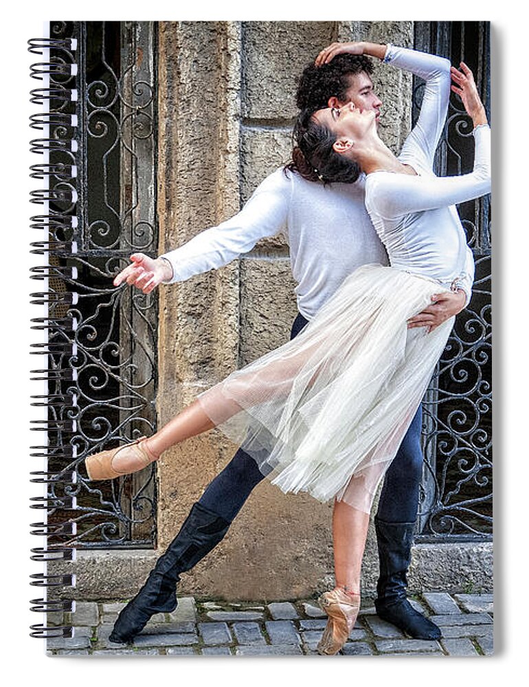 Ballet Spiral Notebook featuring the photograph Street Ballet by Kathryn McBride
