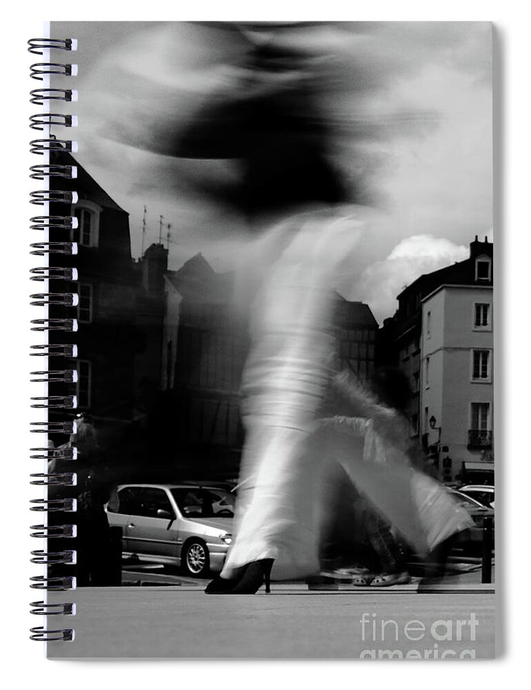 Street Tango Spiral Notebook featuring the photograph Street Tango for Street Photo by Frederic Bourrigaud