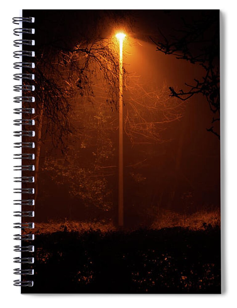 Country Spiral Notebook featuring the photograph Streetlight of danger by Average Images
