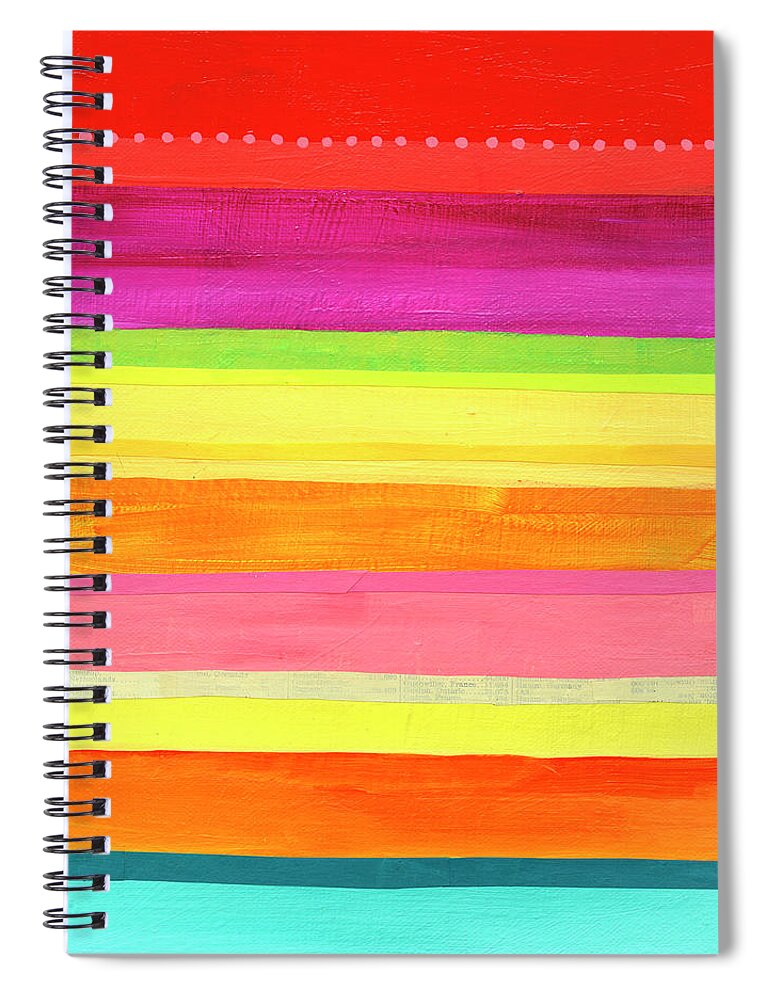 Abstract Art Spiral Notebook featuring the painting Stripe Study #2 by Jane Davies