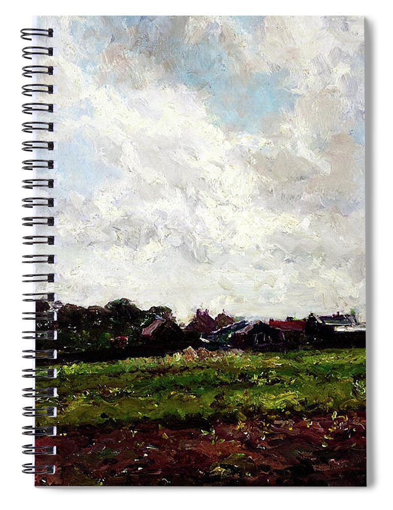 Study Spiral Notebook featuring the painting Study - Digital Remastered Edition by Eugene Louis Boudin