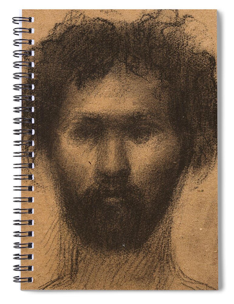 19th Century Painters Spiral Notebook featuring the drawing Study for the Decollation of Saint John the Baptist by Pierre Puvis de Chavannes