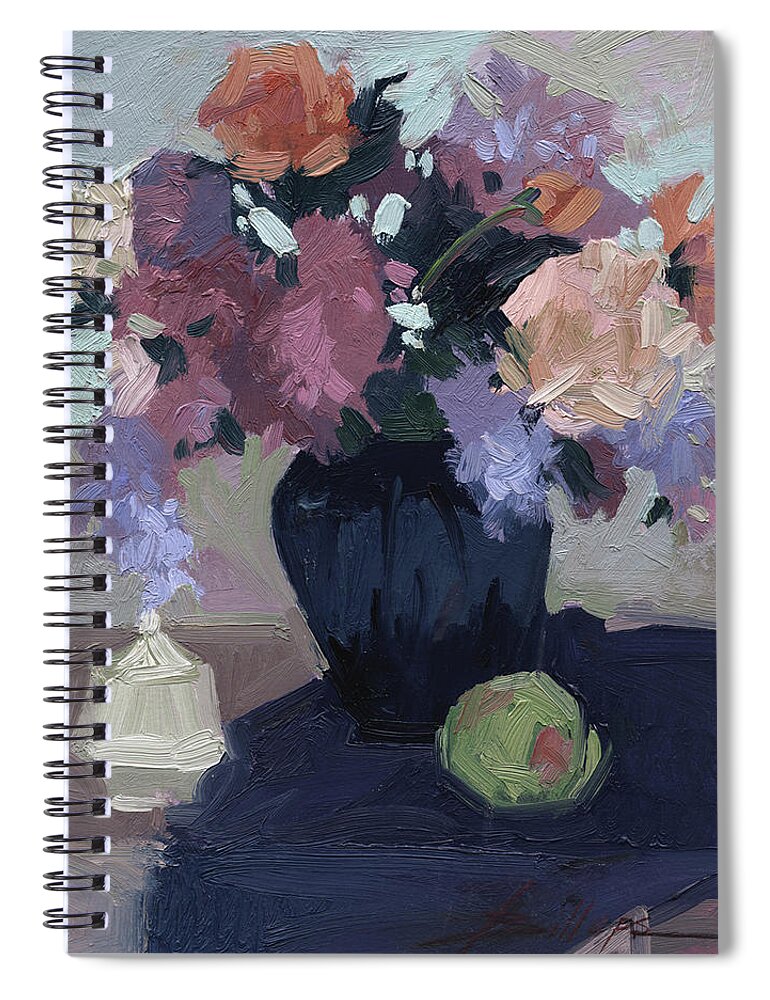 Still Life Spiral Notebook featuring the painting Study in Daylight by Elizabeth J Billups