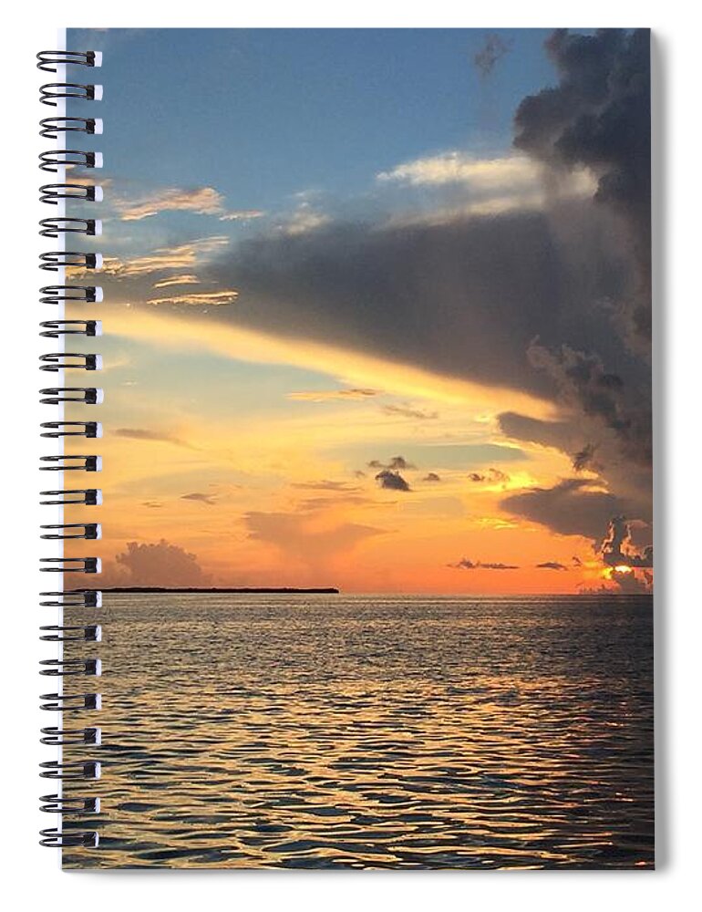 Orange Spiral Notebook featuring the photograph Stunning Sunset by Bettina X