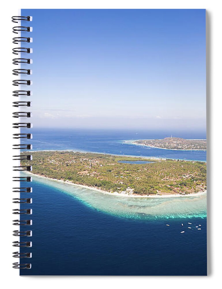 Asia Spiral Notebook featuring the photograph Stunning view of the Gili Meno and Gili Trawangan in Indonesia by Didier Marti