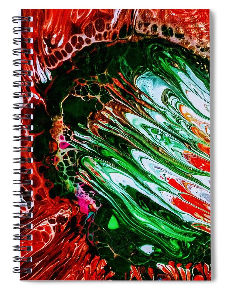 Pulled Spiral Notebook featuring the painting Sucked In by Anna Adams