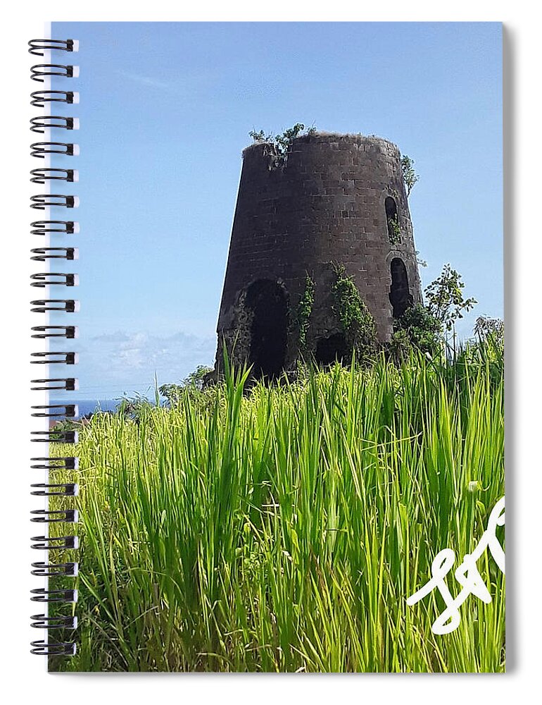 Sugar Mill Spiral Notebook featuring the photograph Sugar Mill of the Gods by Esoteric Gardens KN