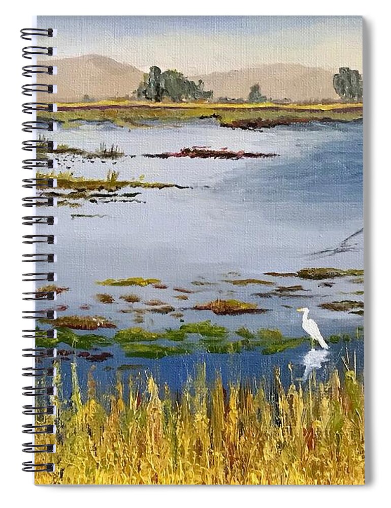 Suisun Bay Spiral Notebook featuring the painting Suisun Bay by Shawn Smith