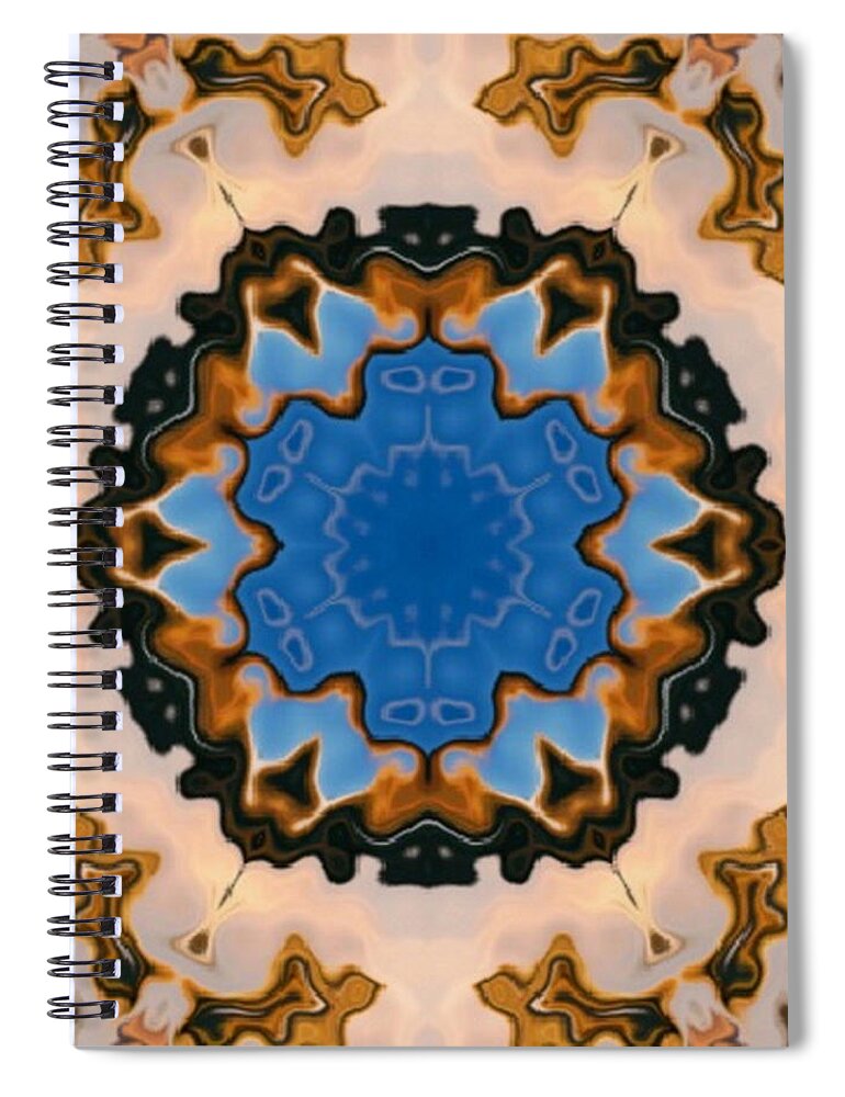 Desert Spiral Notebook featuring the digital art Sultry Desert Storm by Designs By L