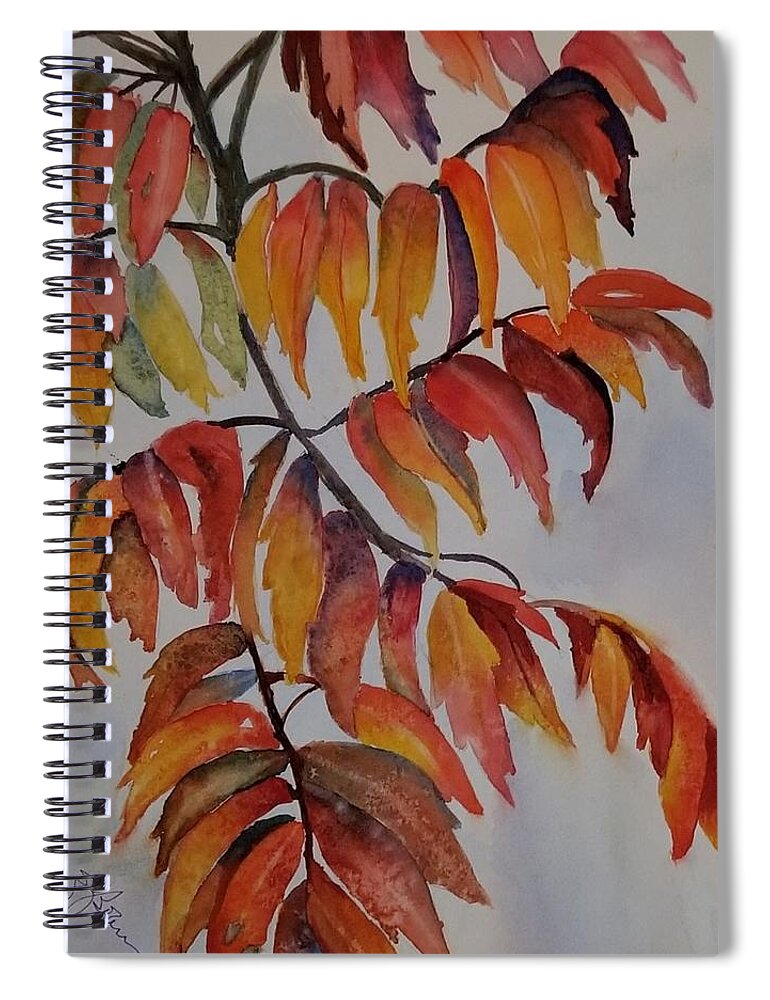  Spiral Notebook featuring the painting Sumac by Elise Boam