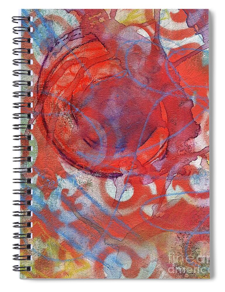 Abstract Spiral Notebook featuring the painting Summer 309 by Hew Wilson