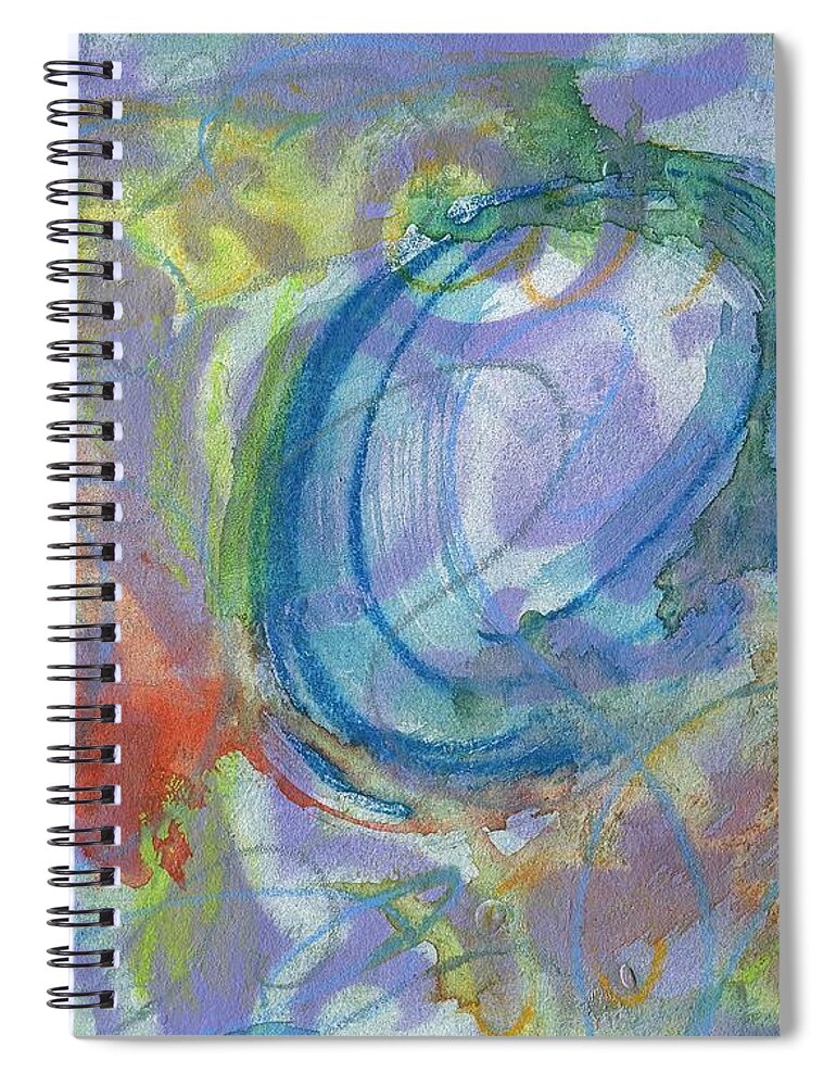 Abstract Spiral Notebook featuring the painting Summer 581 by Hew Wilson