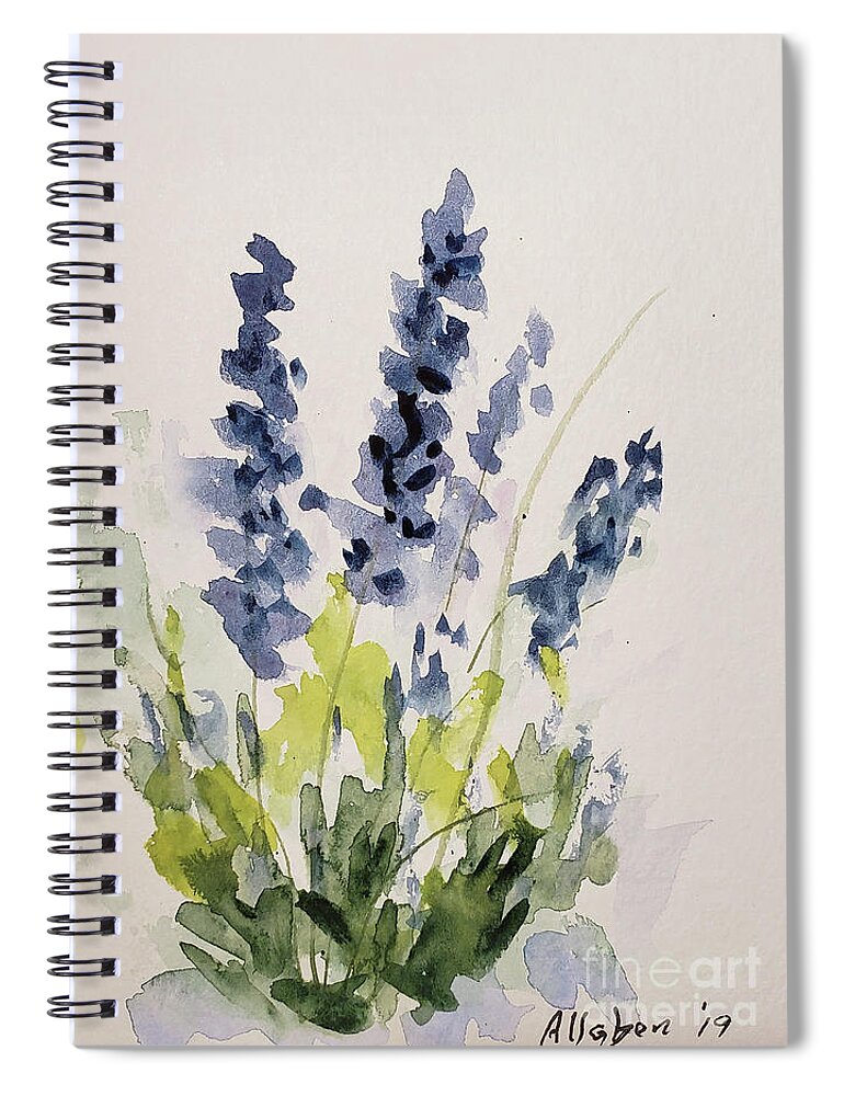 Garden Spiral Notebook featuring the painting Summer Blue by Stanton Allaben