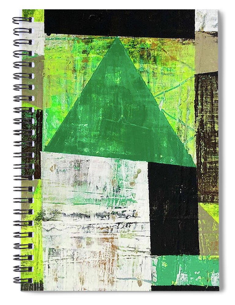 Abstract Spiral Notebook featuring the painting Summer by Cyndie Katz